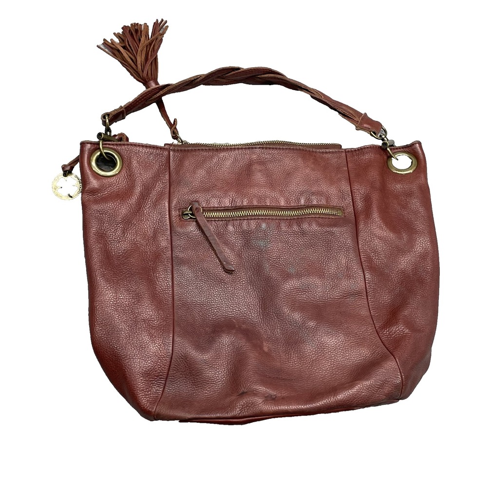 Lucky Brand Leather Bag Women's Medium Brown Shoulder 90s Y2K Western Boho Chic